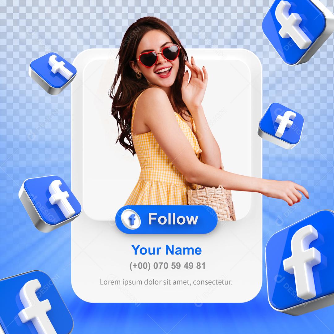 Social Media Template Redes Sociais Facebook PSD Editável