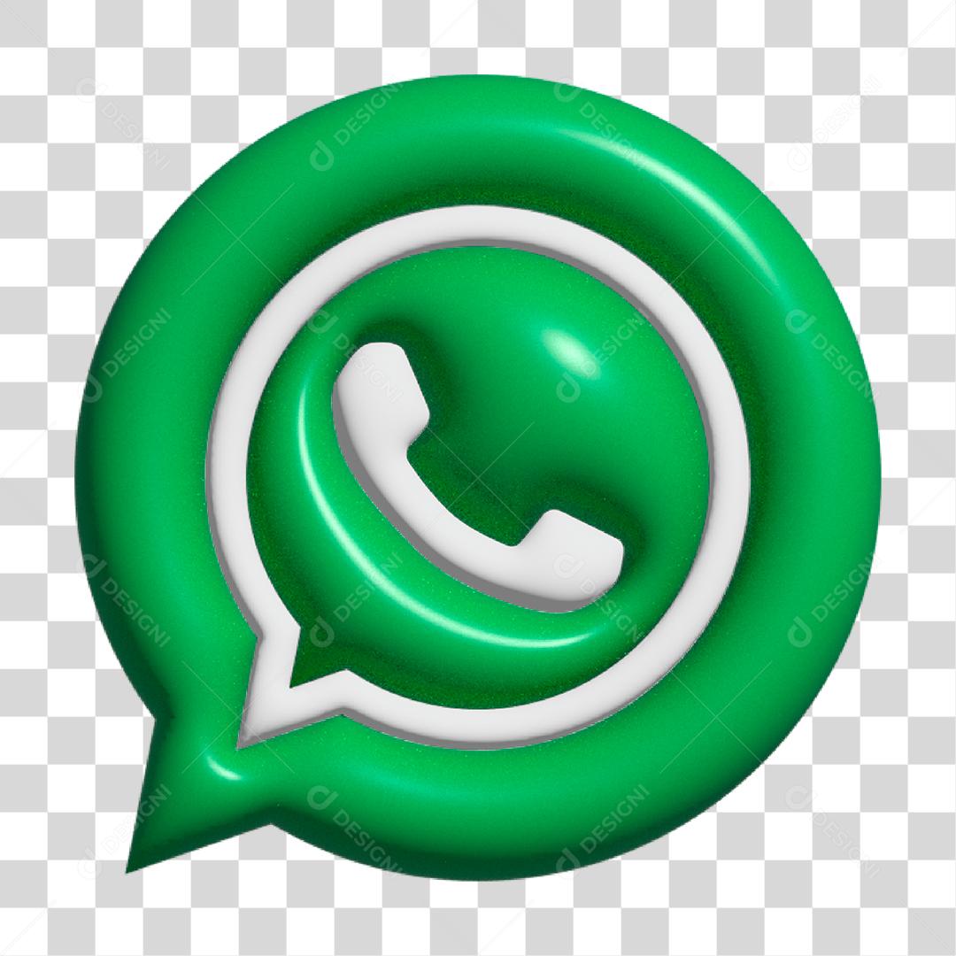 Ícone 3D de Whatsapp PNG Transparente Logo