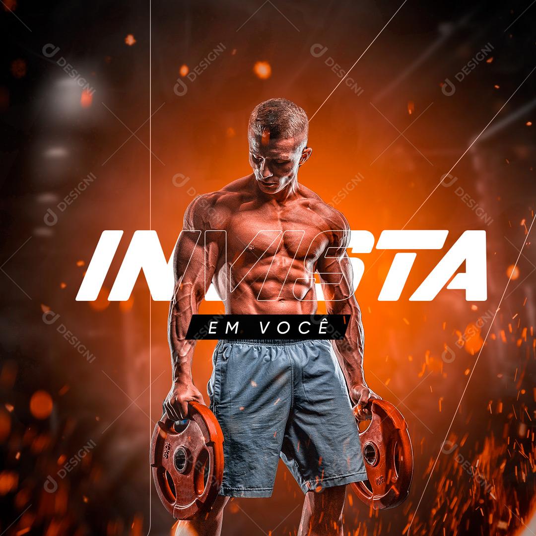 Social Media Academia Invista em Você PSD Editável