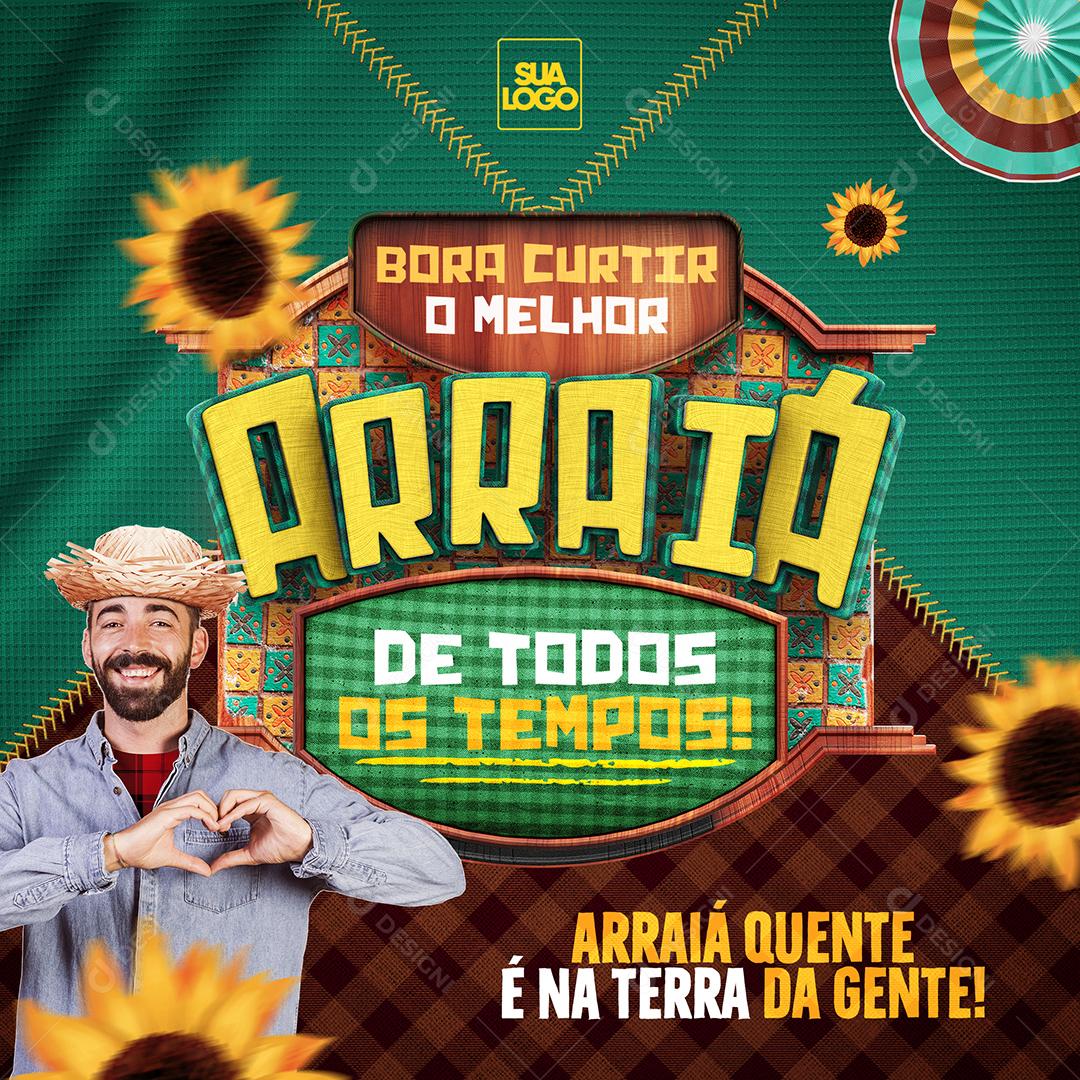 Social Media O Melhor Arraiá de Todos os Tempos PSD Editável