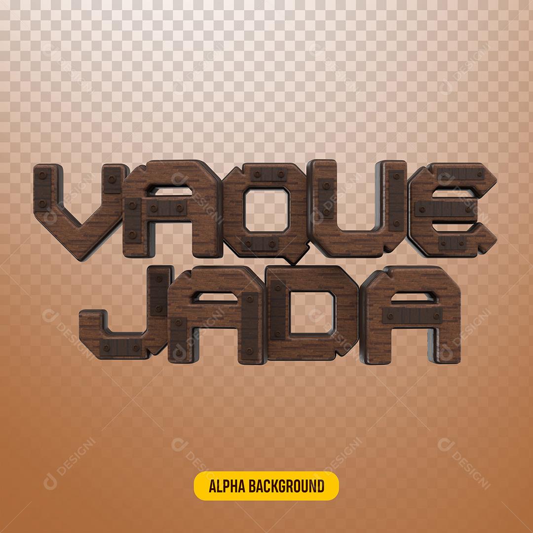 Texto 3D Vaquejada Elemento Para Composição PNG Transparente