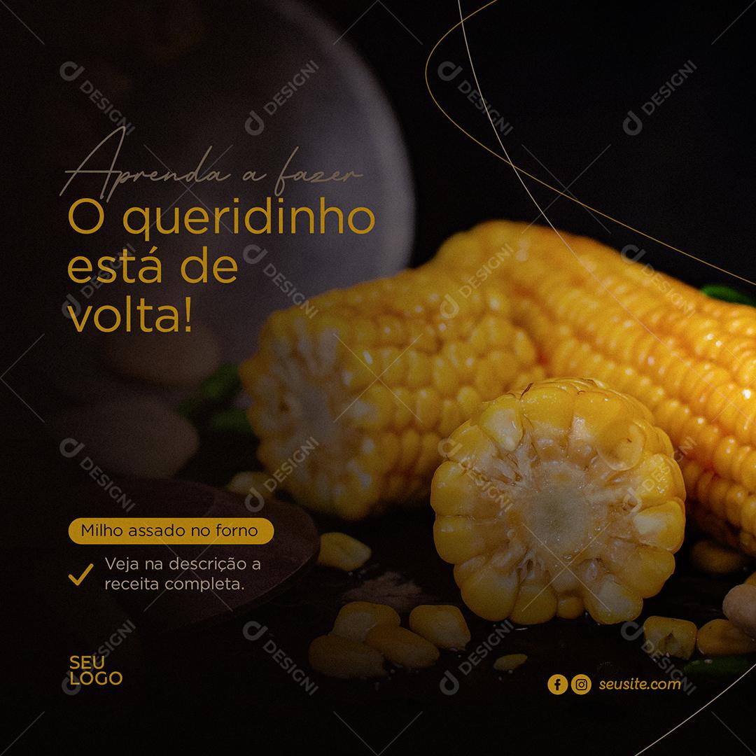 Social Media O Queridinho Está de Volta Restaurante PSD Editável