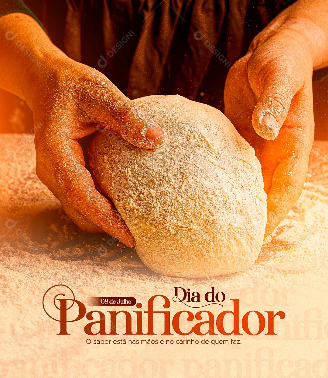 Dia do Panificador O Sabor está nas Mãos e no Carinho de Quem Faz Social Media PSD Editável