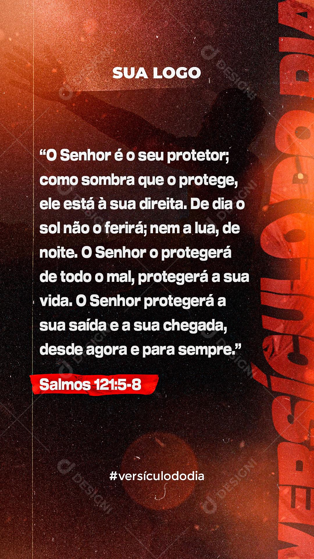 Social Media Story Igreja Gospel Frase Salmos PSD Editável