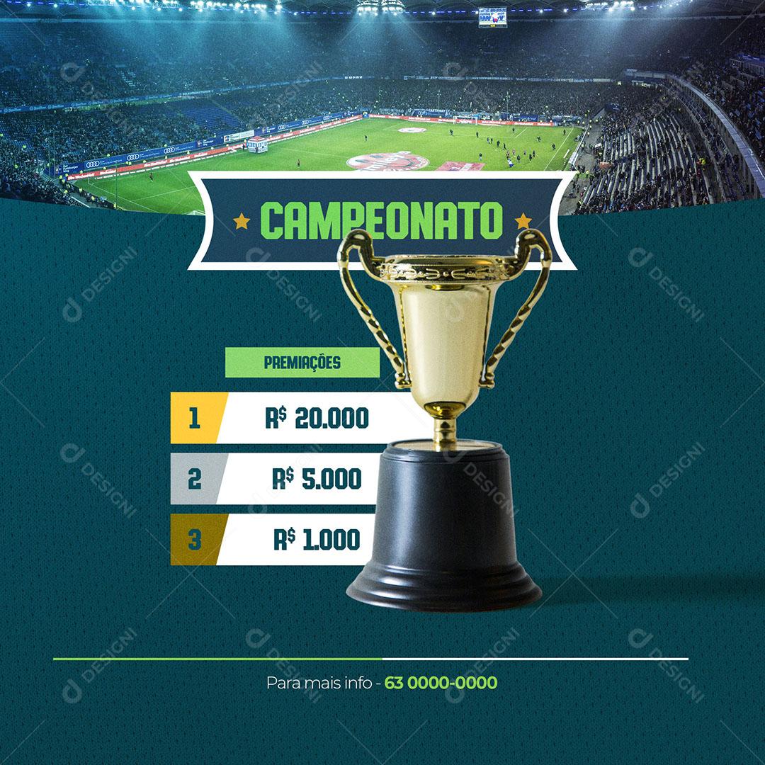 Social Media Futebol Campeonato PSD Editável