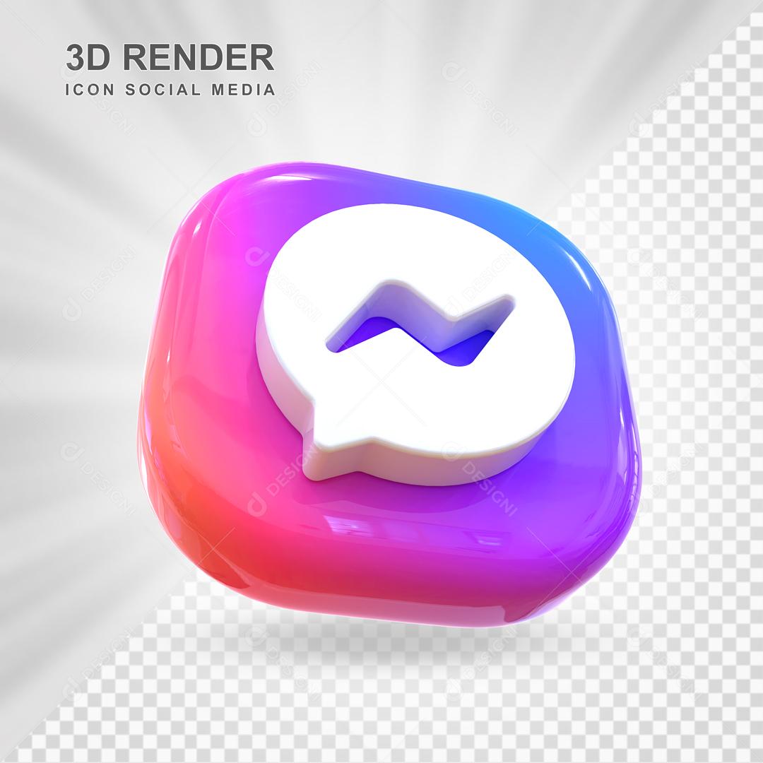 Messenger Elemento 3D Para Composição PSD