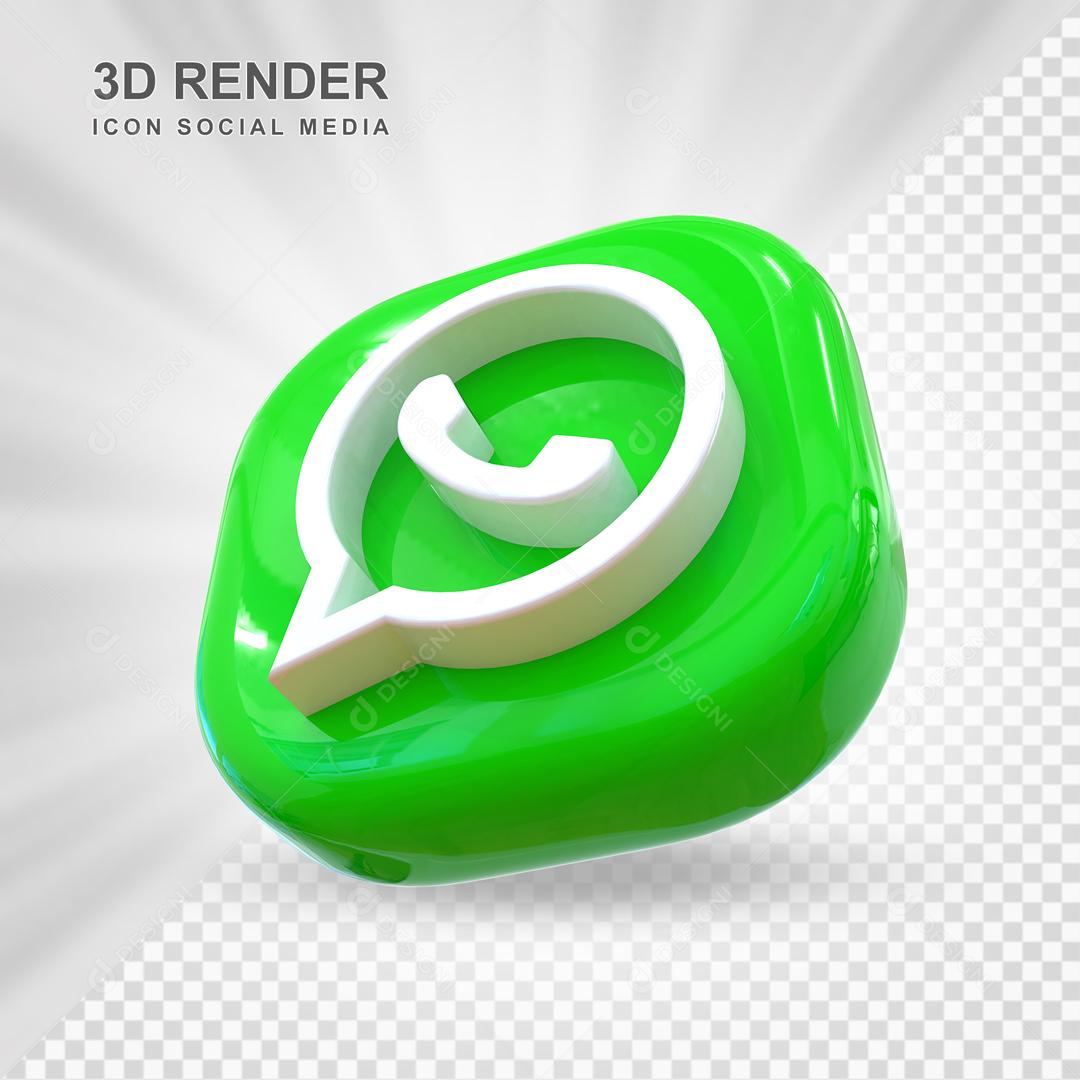 Elemento 3D Whatsapp Para Composição PSD