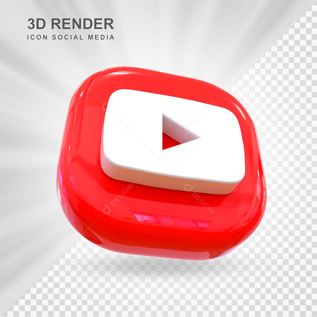 Youtube Elemento 3D Para Composição PSD