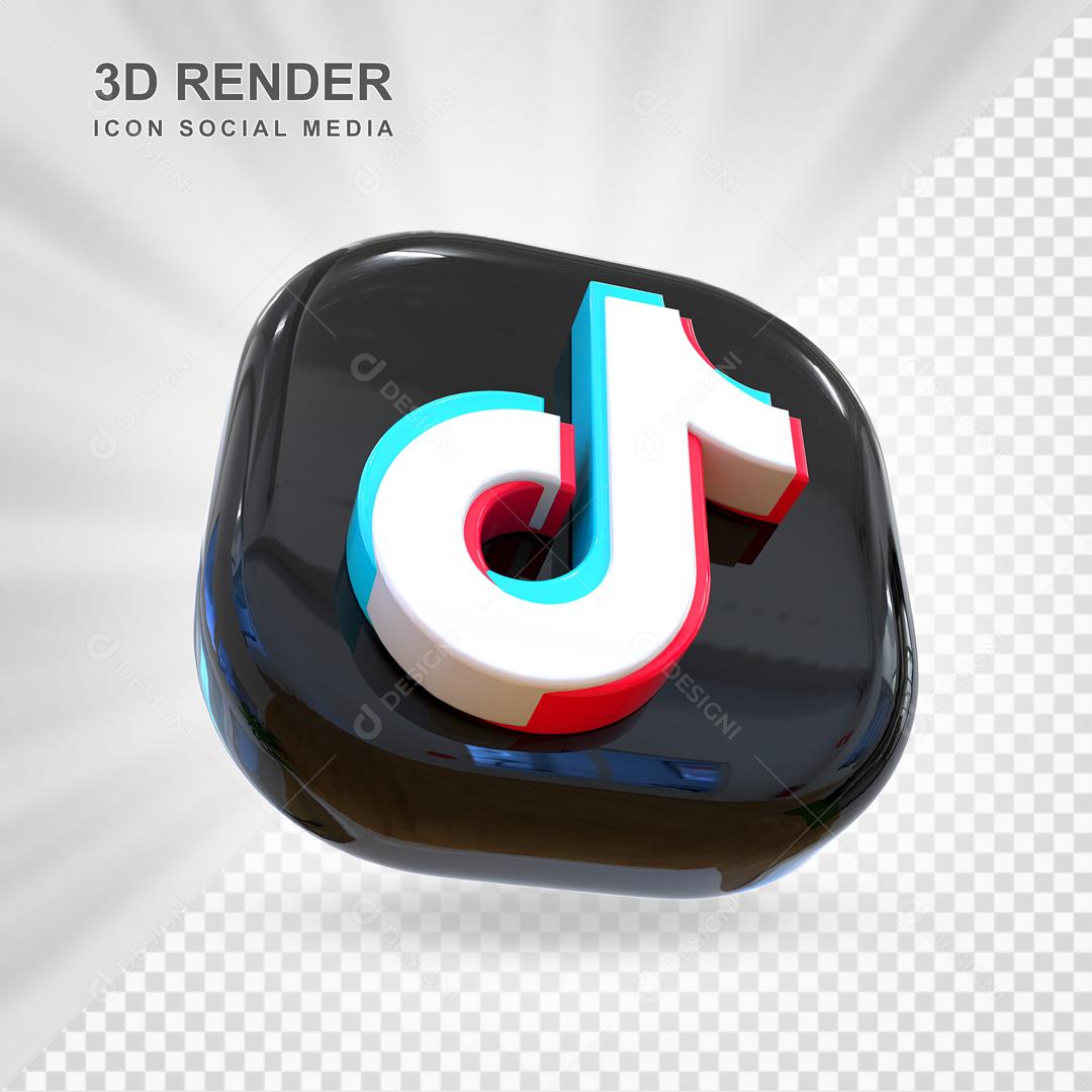 Tiktok Elemento 3D Para Composição PSD