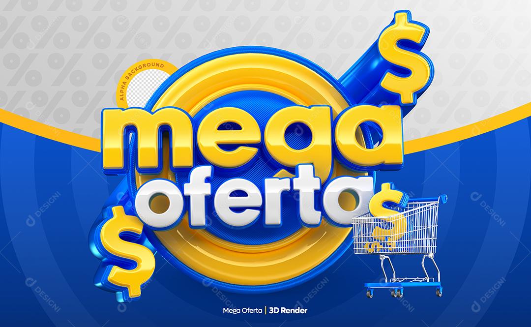 Mega Ofertas Selo 3D Para Composição PSD