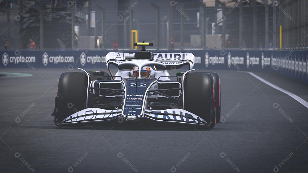 Ilustração 3D do carro Alpha Tauri F1, 30 de junho de 2022, São Paulo, Brasil.