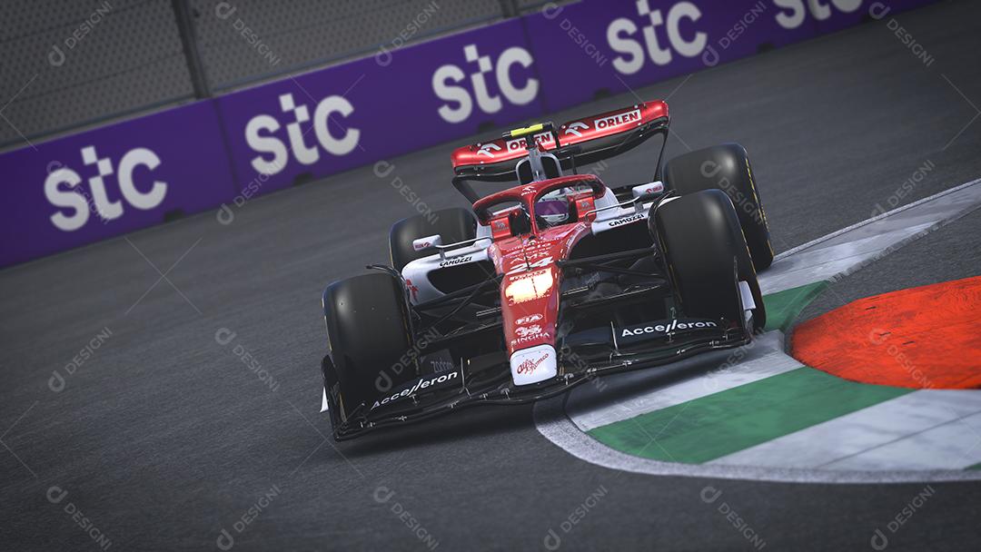 Ilustração 3D do Aston Martin F1, 30 de junho de 2022, São Paulo, Brasil.