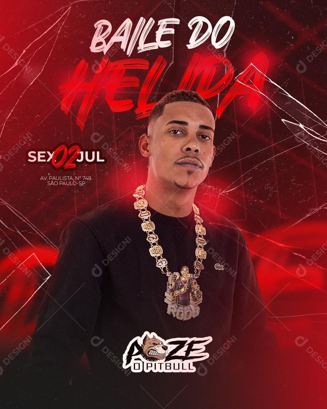 Flyer Mc Poze Baile do Elipa Social Media PSD Editável