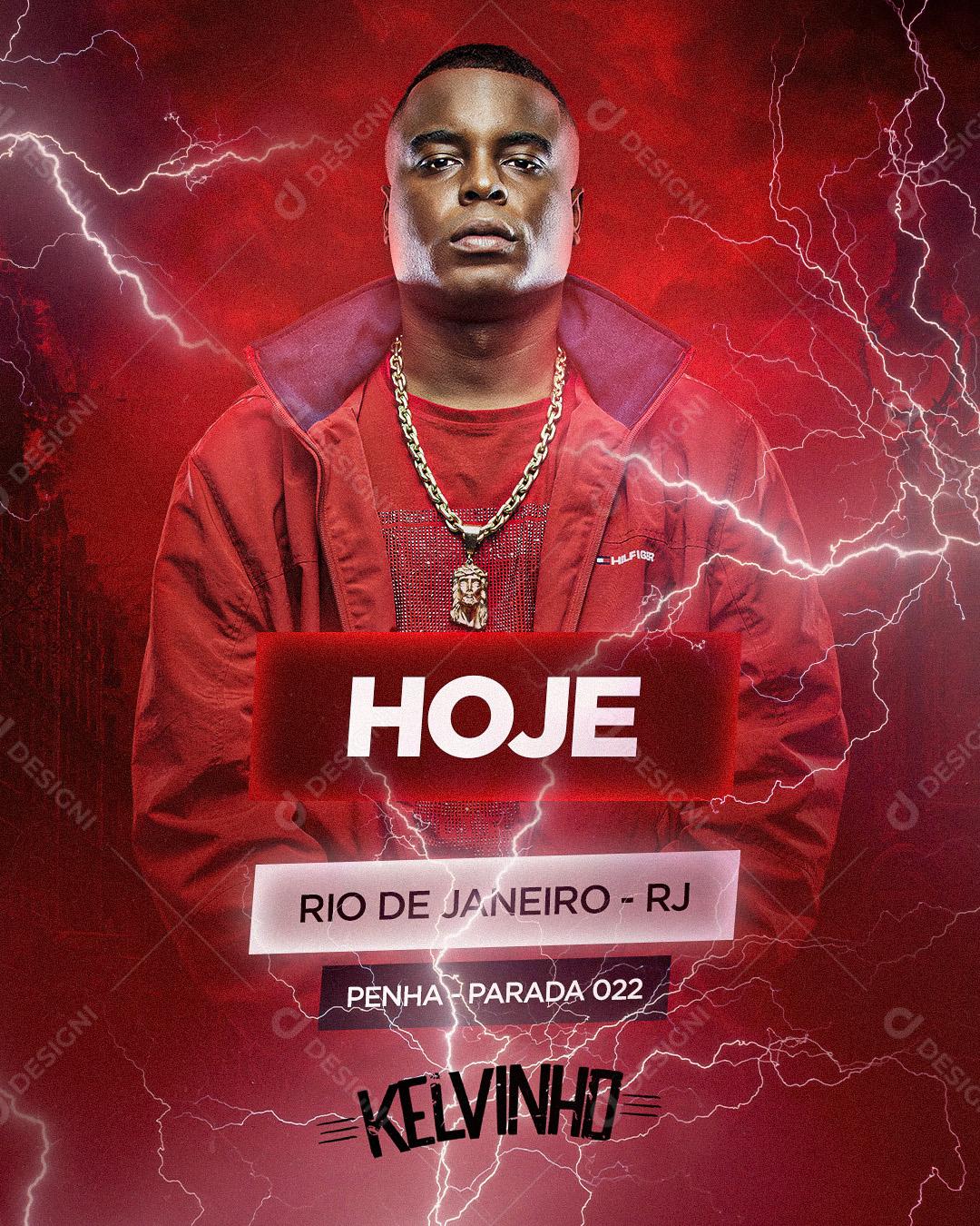 Flyer Mc Kelvinho Social Media PSD Editável