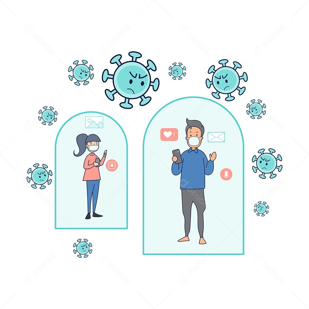 As pessoas usam máscaras para prevenir a infecção.