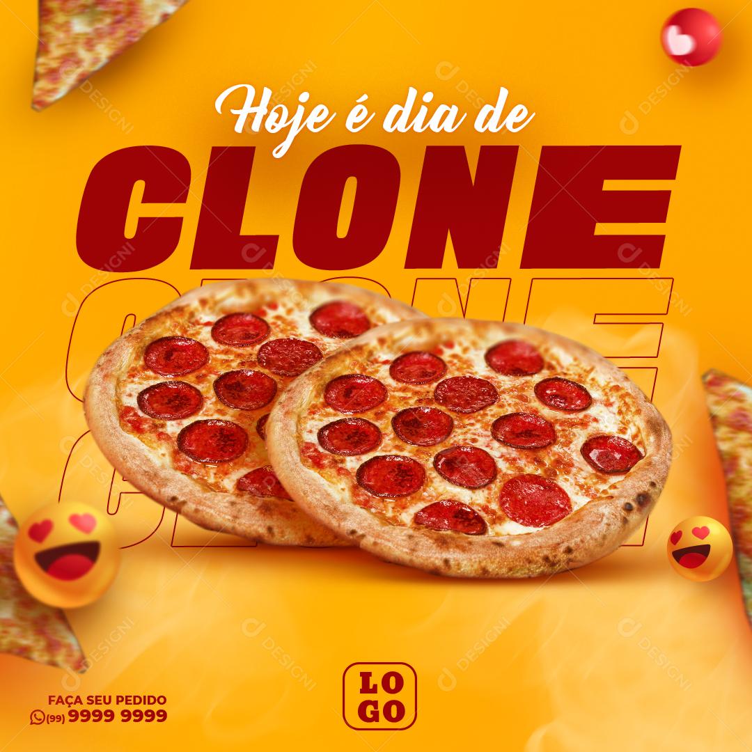 Social Media Hoje é dia de Clone Pizzarias PSD Editável