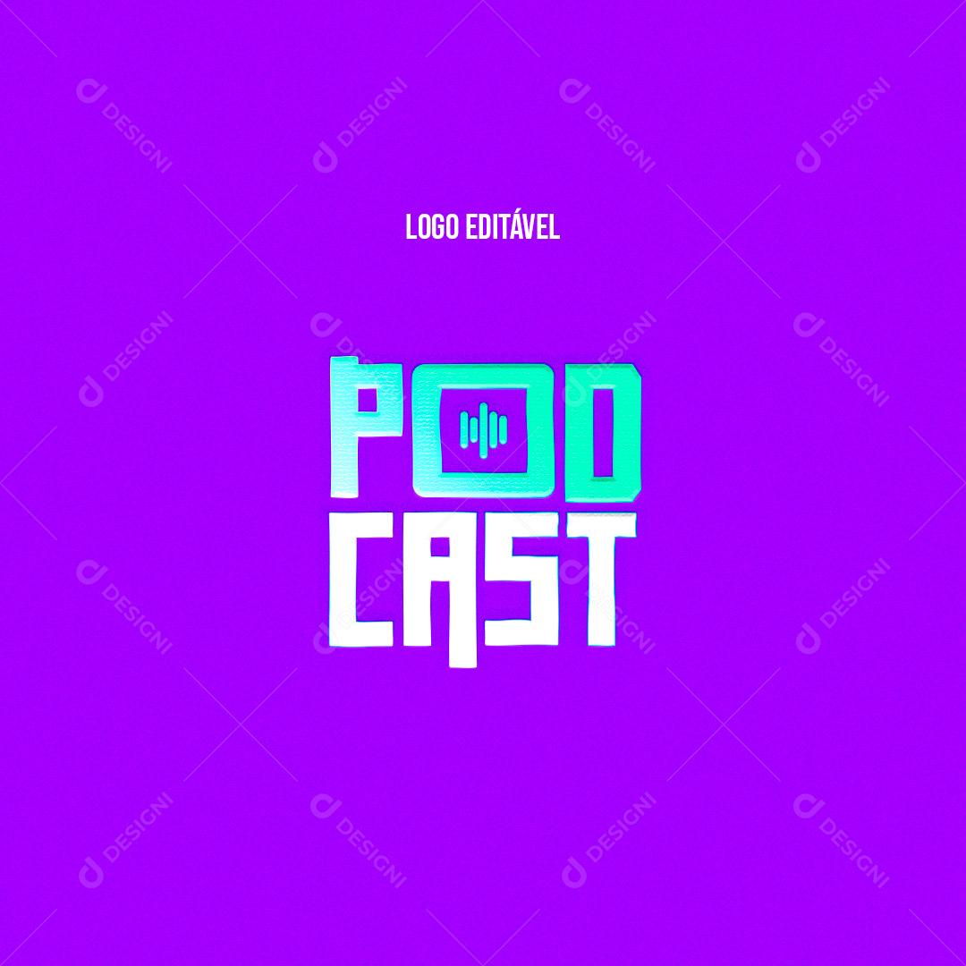 Logo Podcast PSD e AI Editável