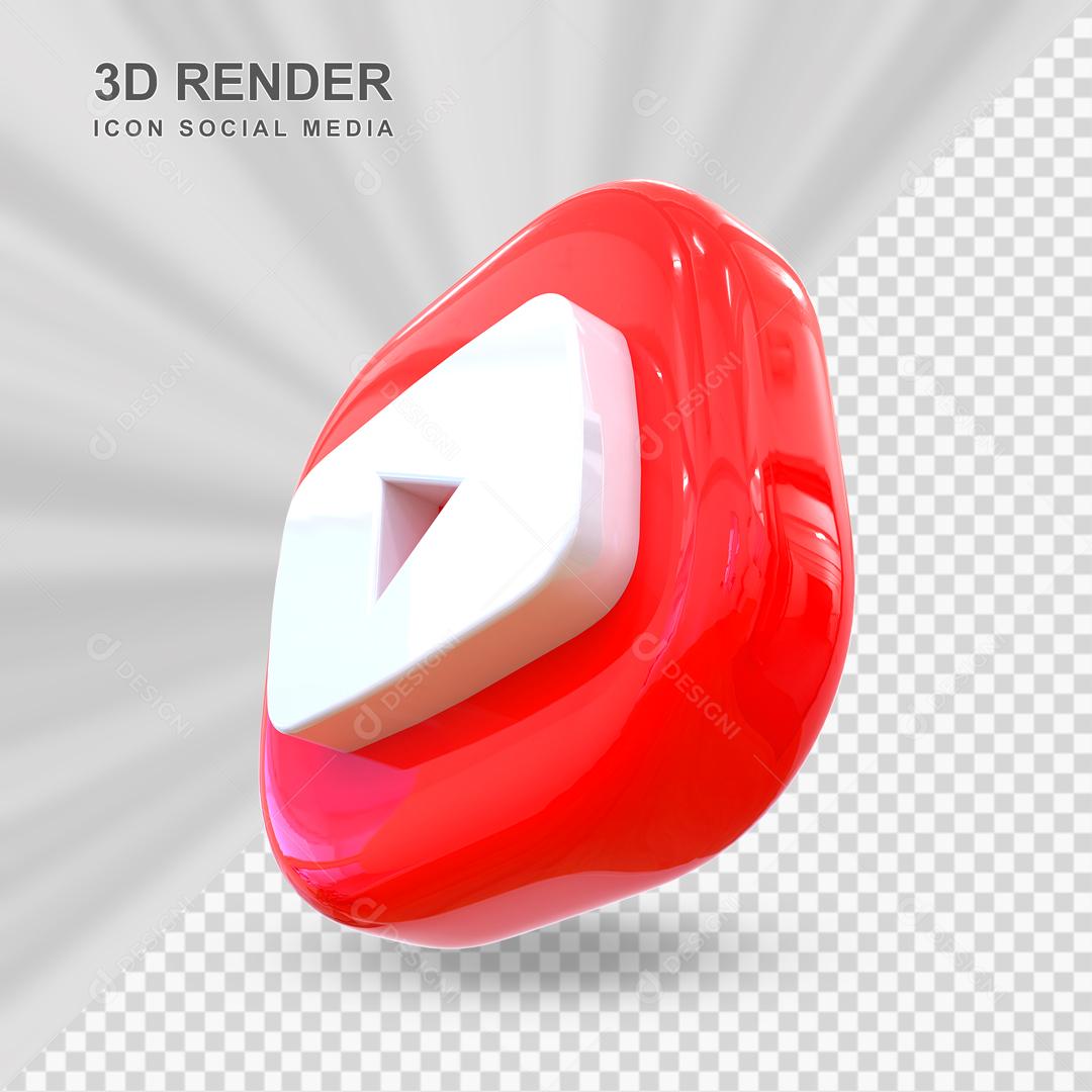 Youtube Elemento 3D Para Composição PSD