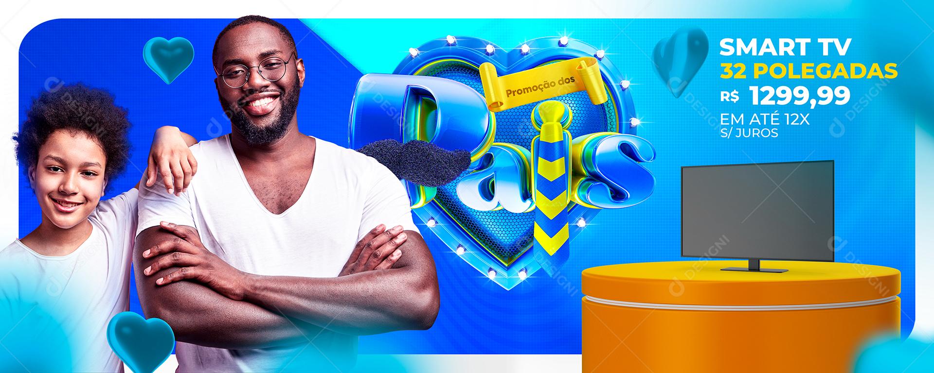 Social Media Banner Smart Tv 32 Polegadas Lojas Eletro PSD Editávle