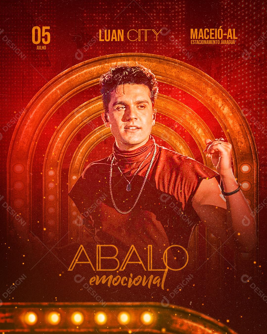 Flyer Luan Santana Abalo Emocional Social Media PSD Editável