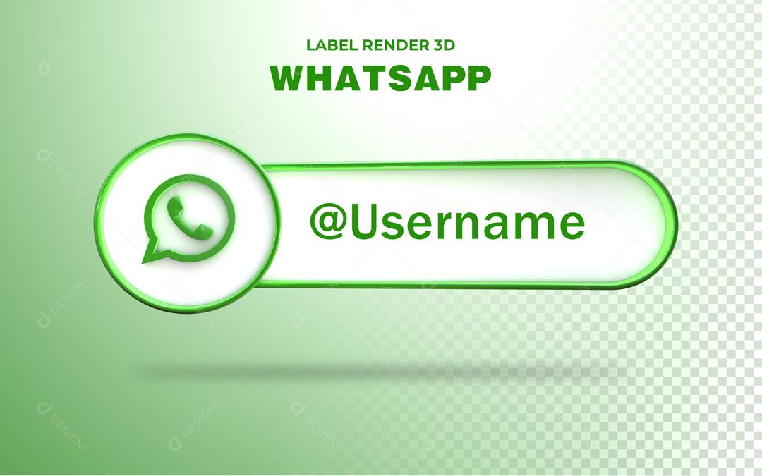 Tag Whatsapp Elemento 3D Para Composição PSD