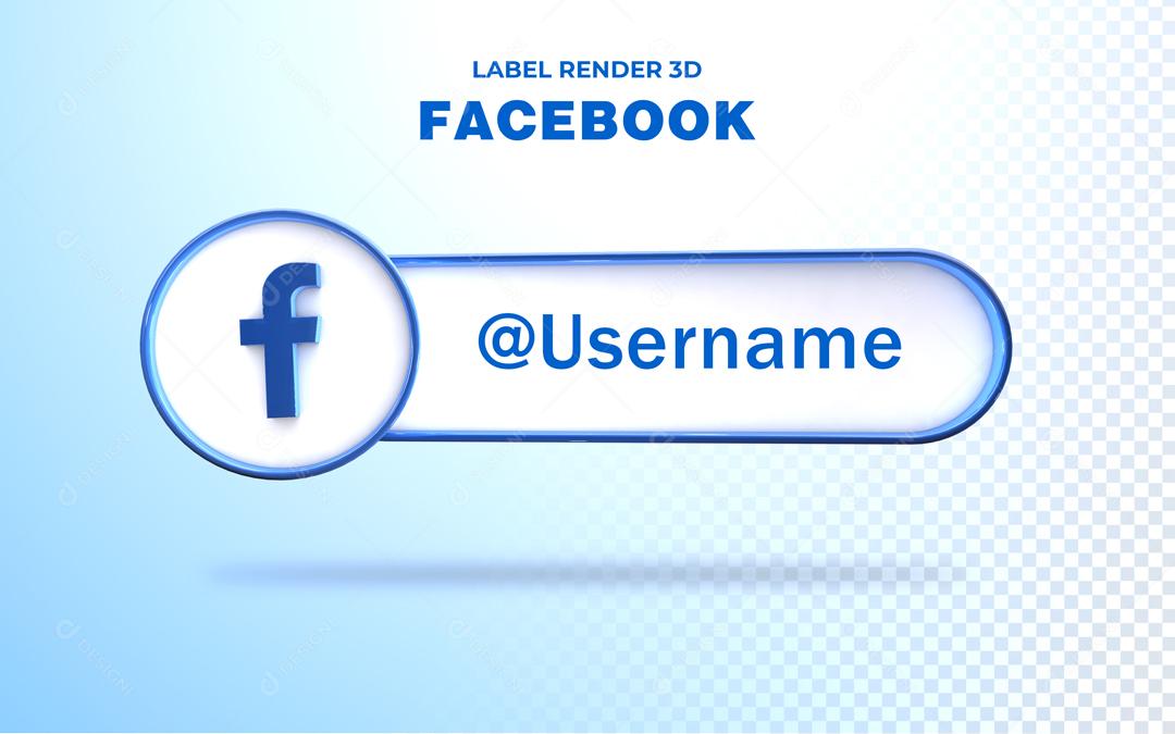 Tag Facebook Elemento 3D Para Composição PSD