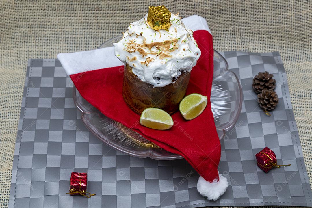 Comida torta de limão mesa prato de vidro