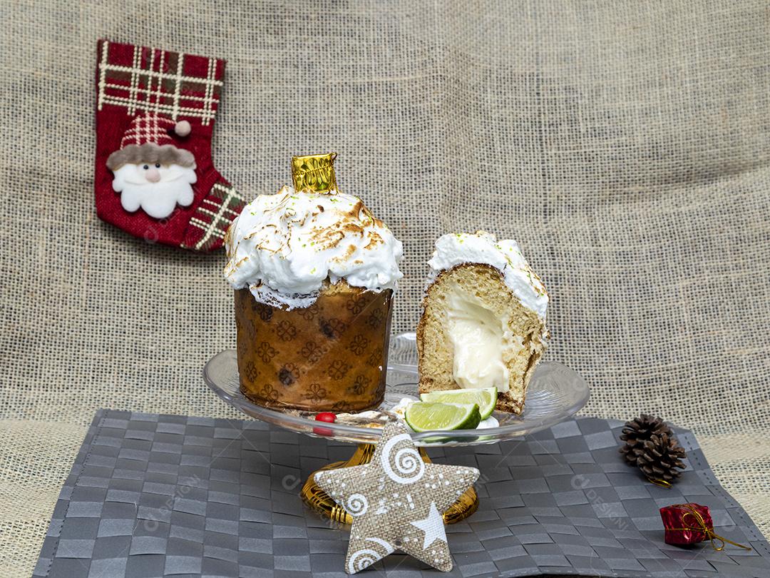 Comida torta de limão mesa prato de vidro