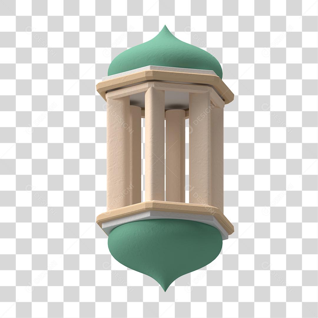 Desenho 3D Arquitetura árabe Lâmpada antiga PNG Transparente