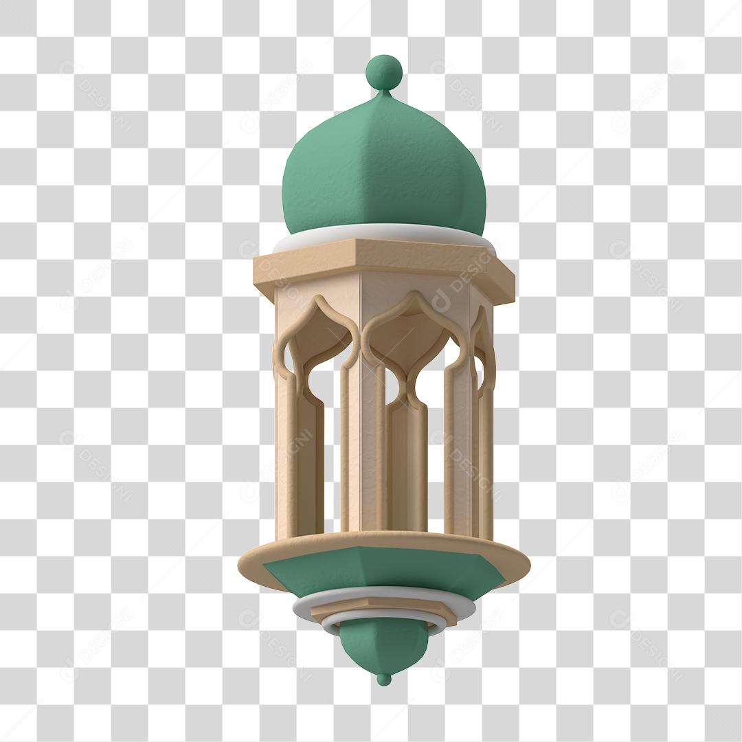 Desenho 3D Arquitetura árabe Lâmpada Lanterna antiga PNG Transparente