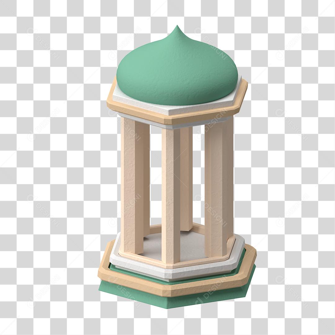 Desenho 3D Arquitetura árabe Lâmpada Lanterna antiga PNG Transparente