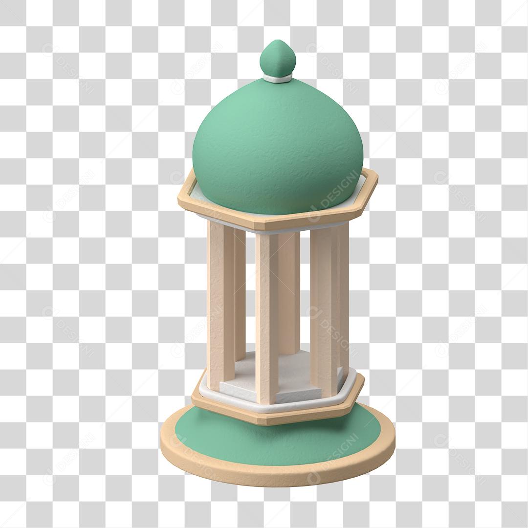 Desenho 3D Arquitetura árabe Lâmpada Lanterna antiga PNG Transparente