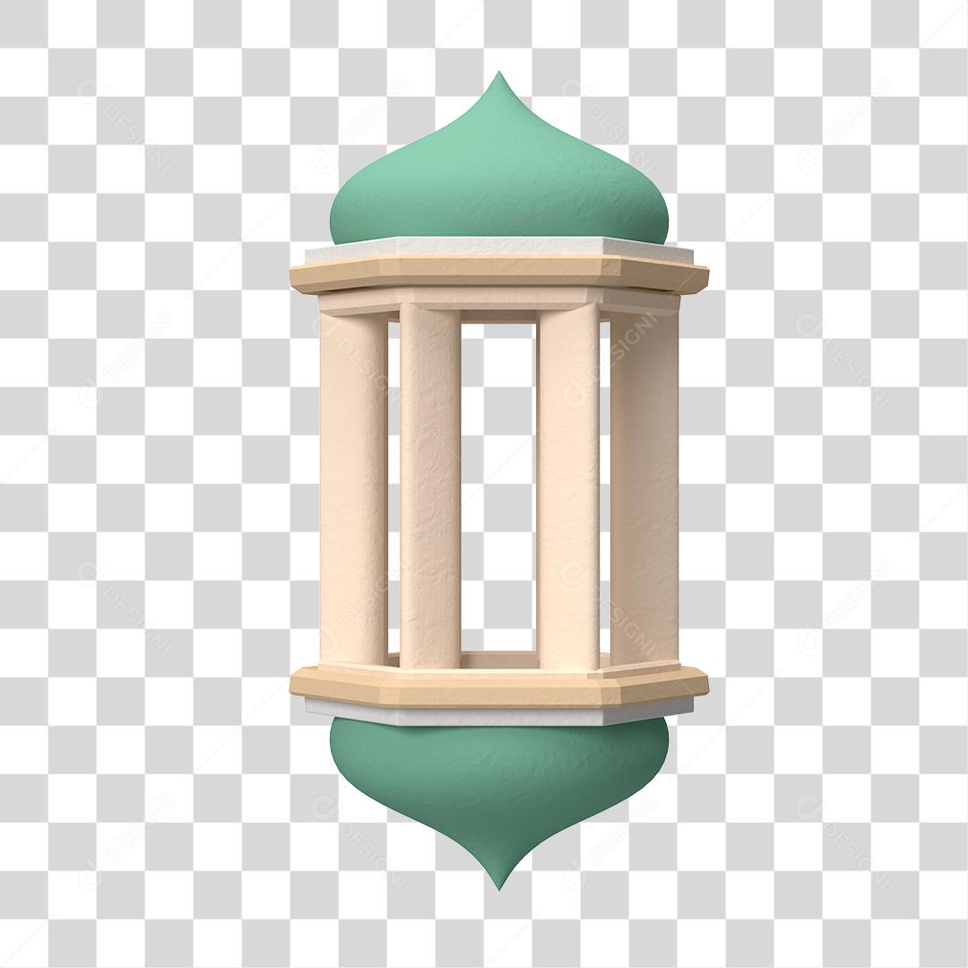 Desenho 3D Arquitetura árabe Lâmpada Lanterna antiga PNG Transparente