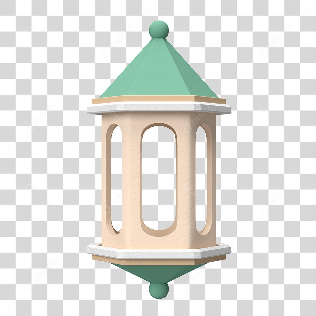 Desenho 3D Arquitetura árabe Lâmpada Lanterna Antiga PNG Transparente