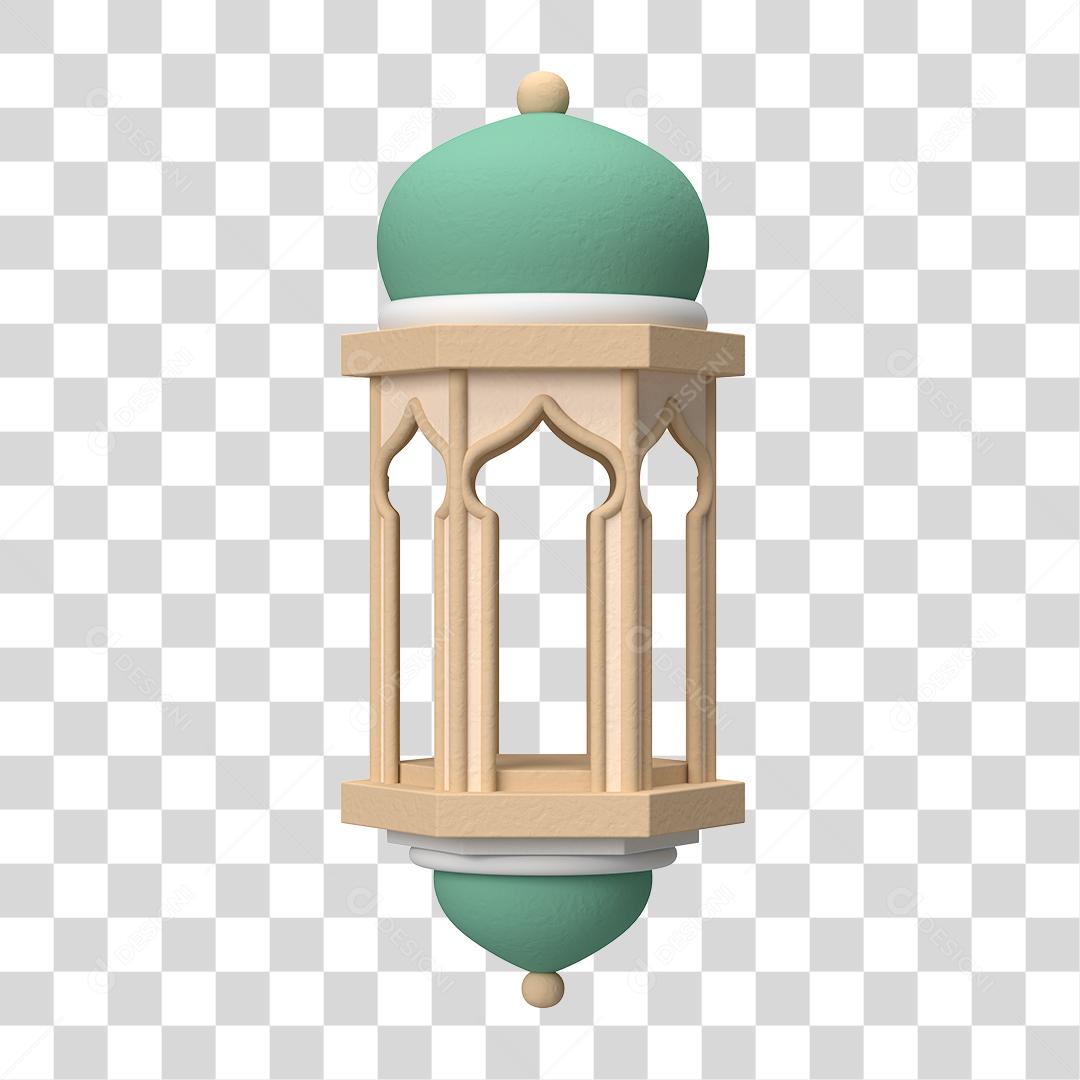 Desenho 3D Arquitetura árabe Lâmpada Lanterna antiga PNG Transparente