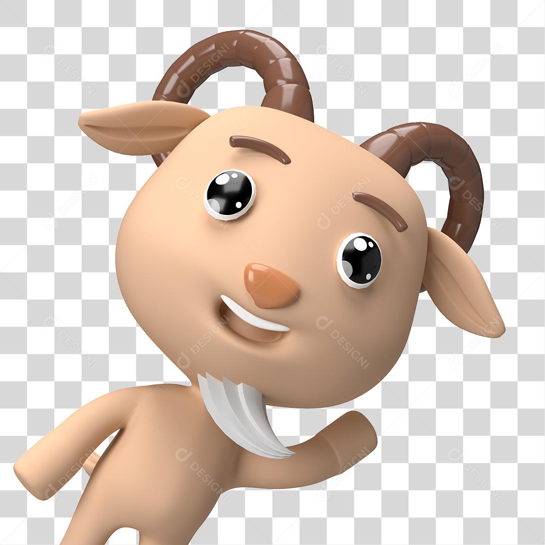 Desenho 3D Filhote Brincando PNG Transparente