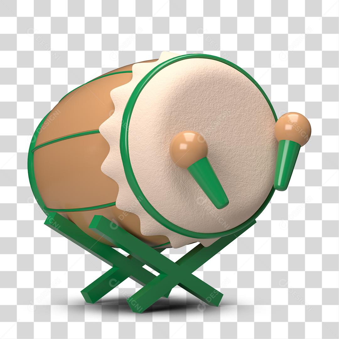 Tambor instrumental elemento 3D