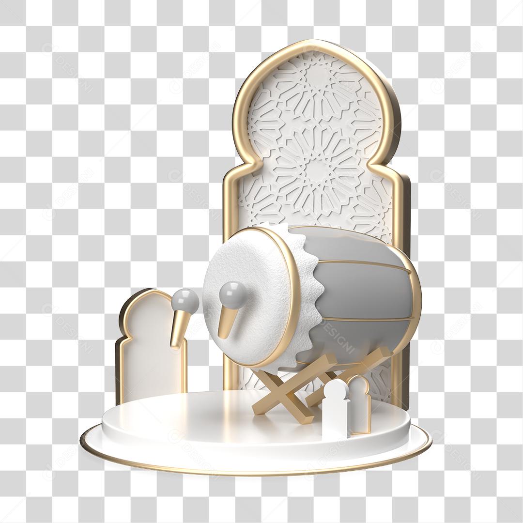 Tambor instrumental elemento 3D