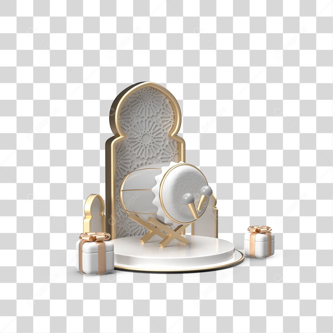 Elemento 3D com detalhes delicados