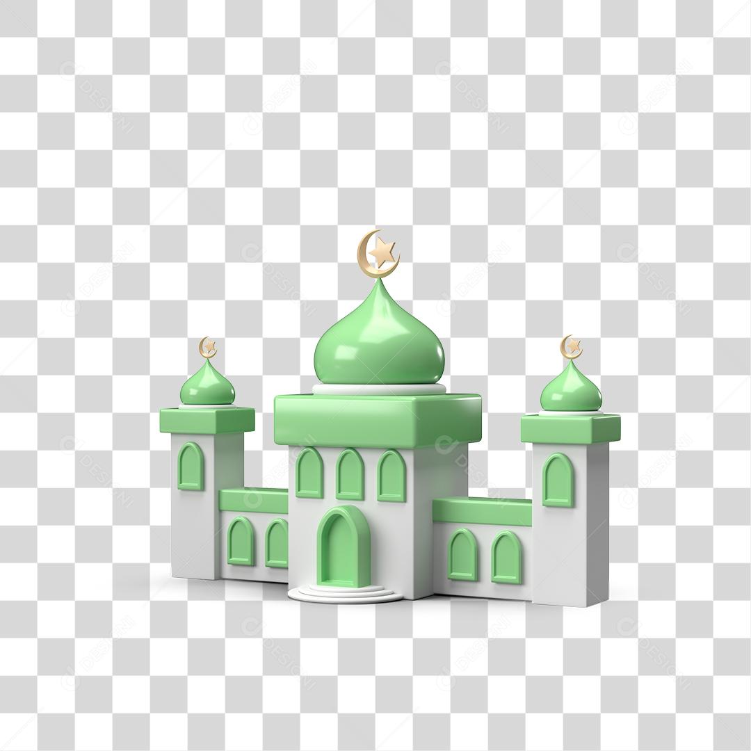 Elemento 3D castelo com detalhes delicados