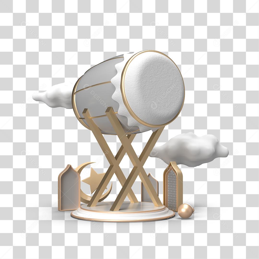 Elemento 3D com detalhes delicados