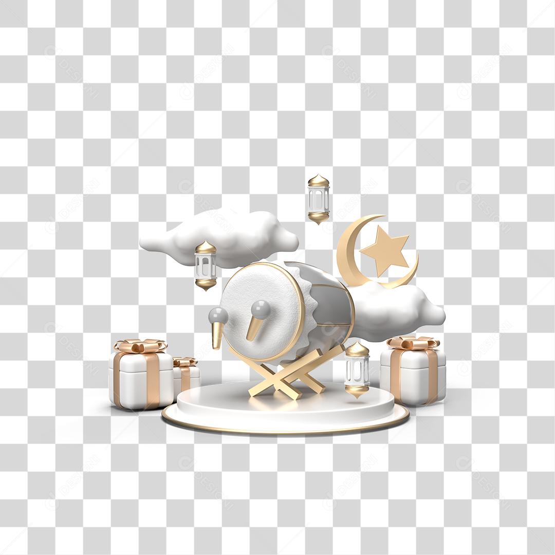 Elemento 3D com detalhes delicados