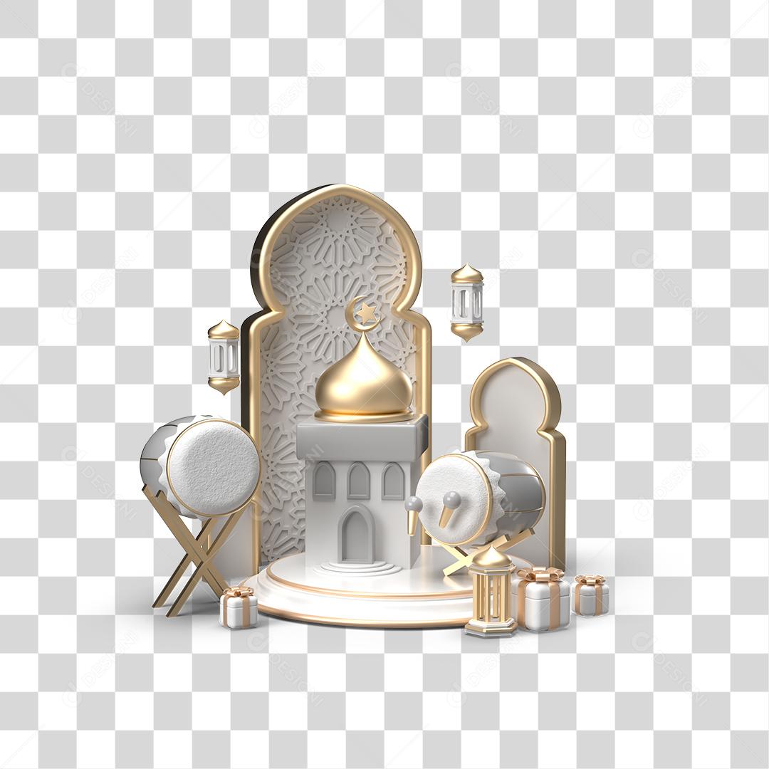 Elemento 3D com detalhes delicados