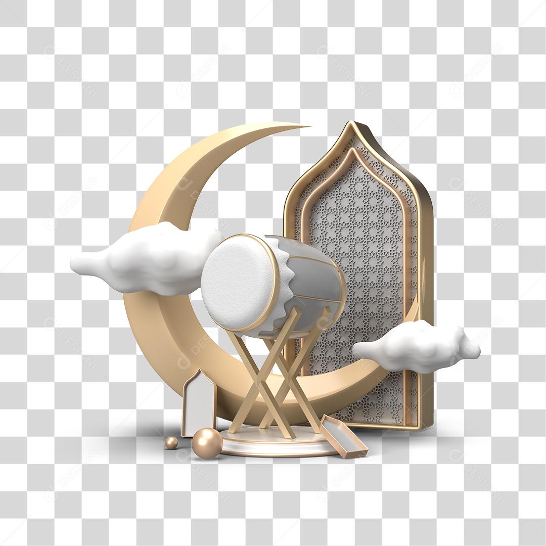 Elemento 3D com detalhes delicados