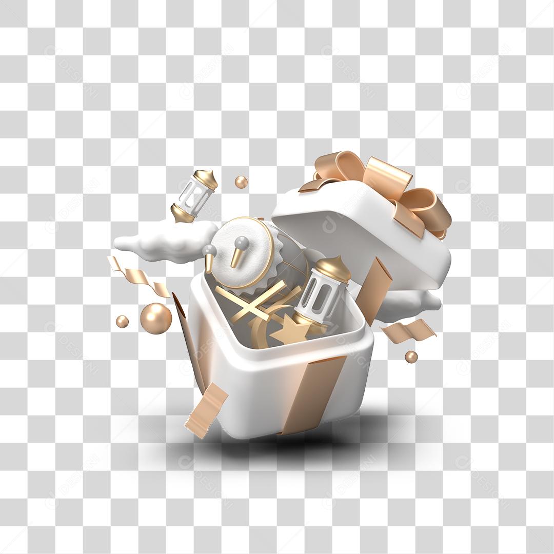 Elemento 3D com detalhes delicados