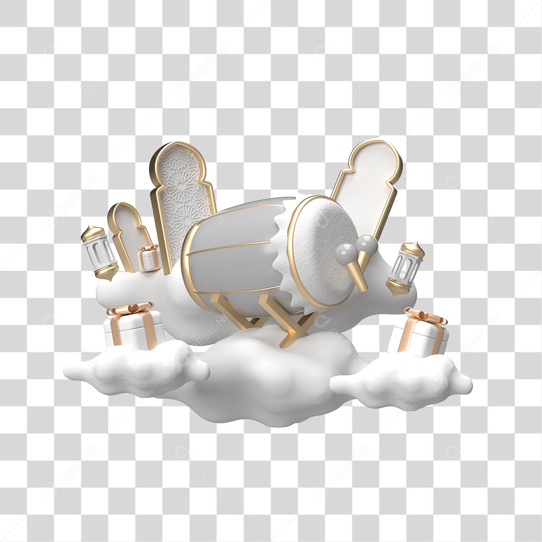 Elemento 3D com detalhes delicados