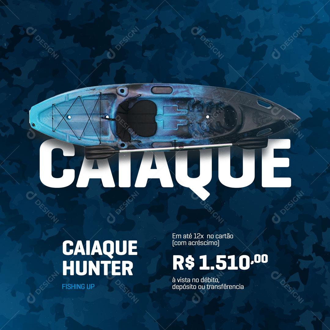 Social Media Caça e Pesca Caiaque Hunter PSD Editável