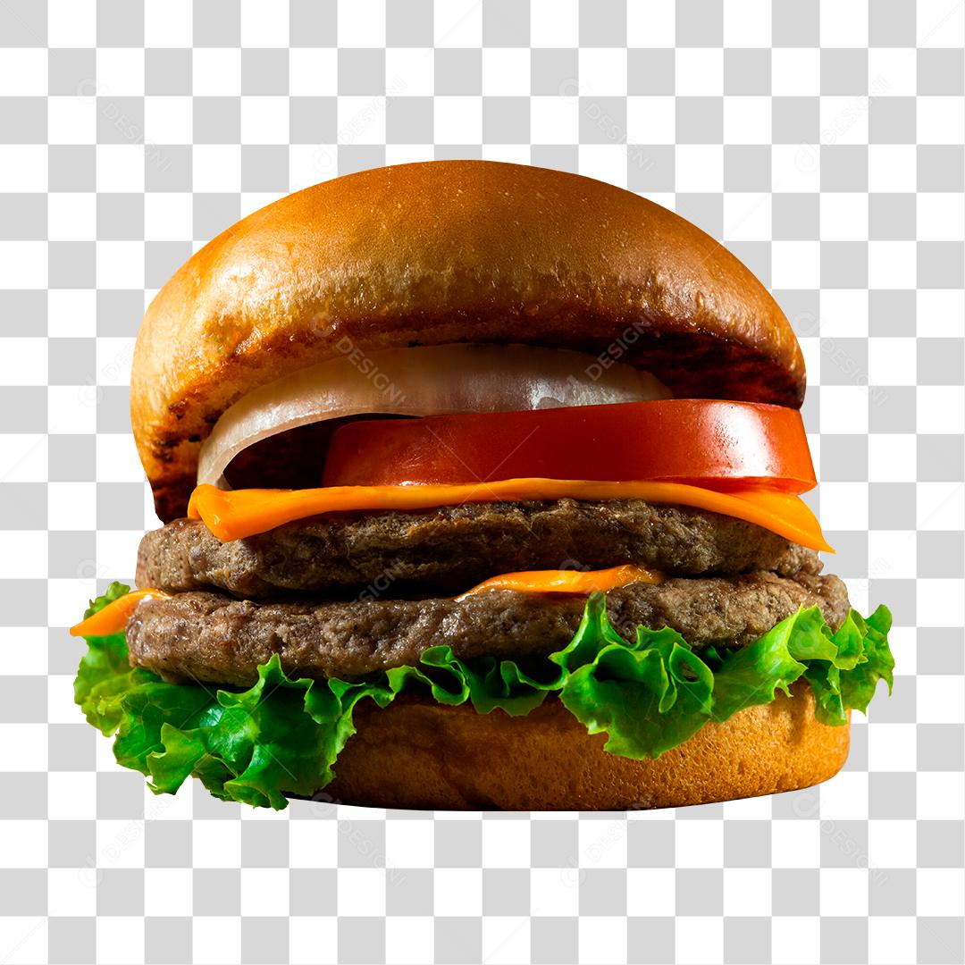 Delicioso Burger duplo  PNG Transparente