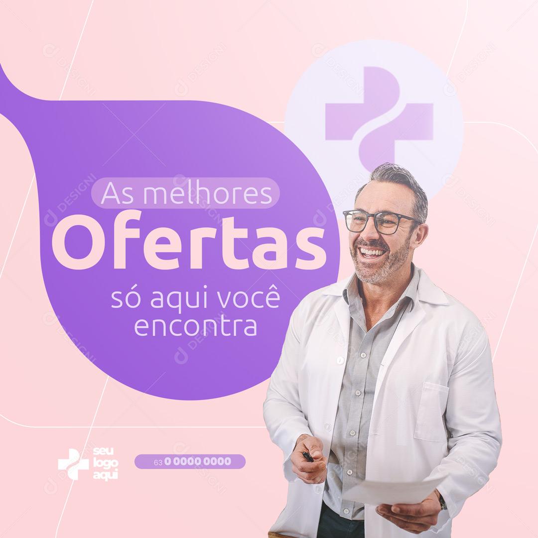 Social Media Farmácia As Melhores Ofertas Só Aqui Você Encontra PSD Editável
