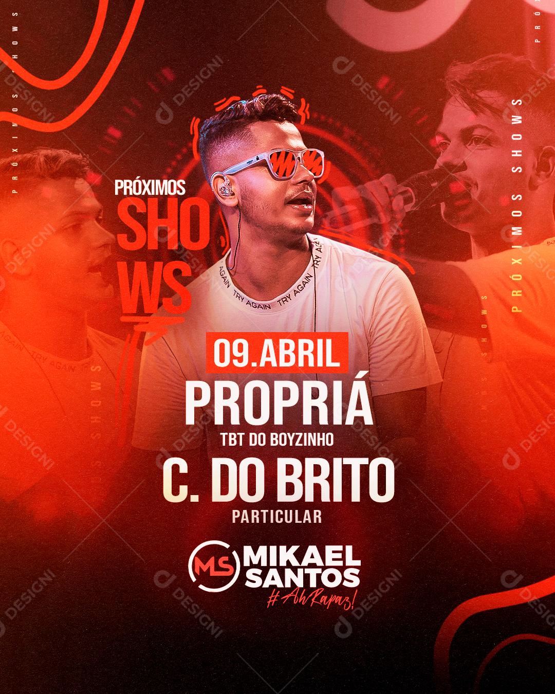 Social Media Própria Tbt do Boyzinho Mikael Santos Flyer PSD Editável